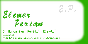 elemer perian business card